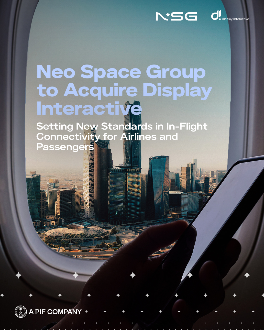 Neo Space Group (NSG) to Acquire Display Interactive, Setting New Standards in In-Flight Connectivity for Airlines and Passengers